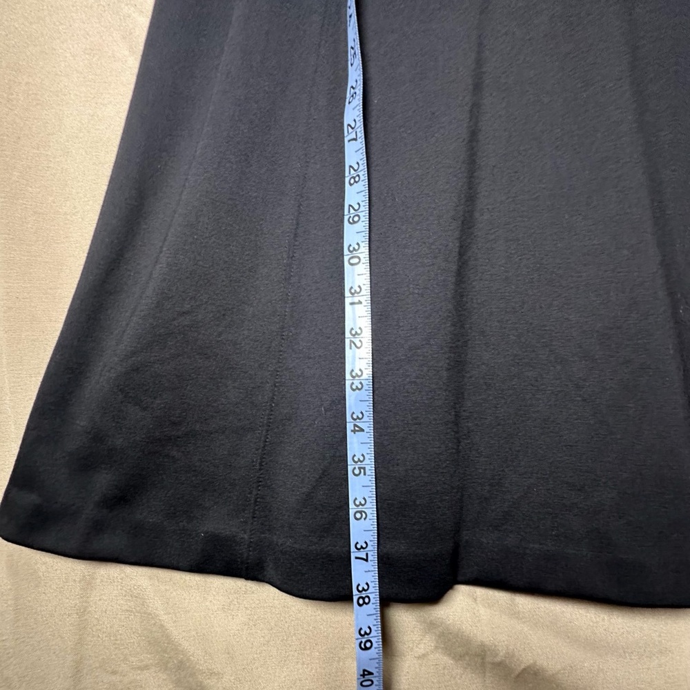 Talbots Black Sleeveless V-Notch Fit Flare Dress Elegant - Picture 5 of 8